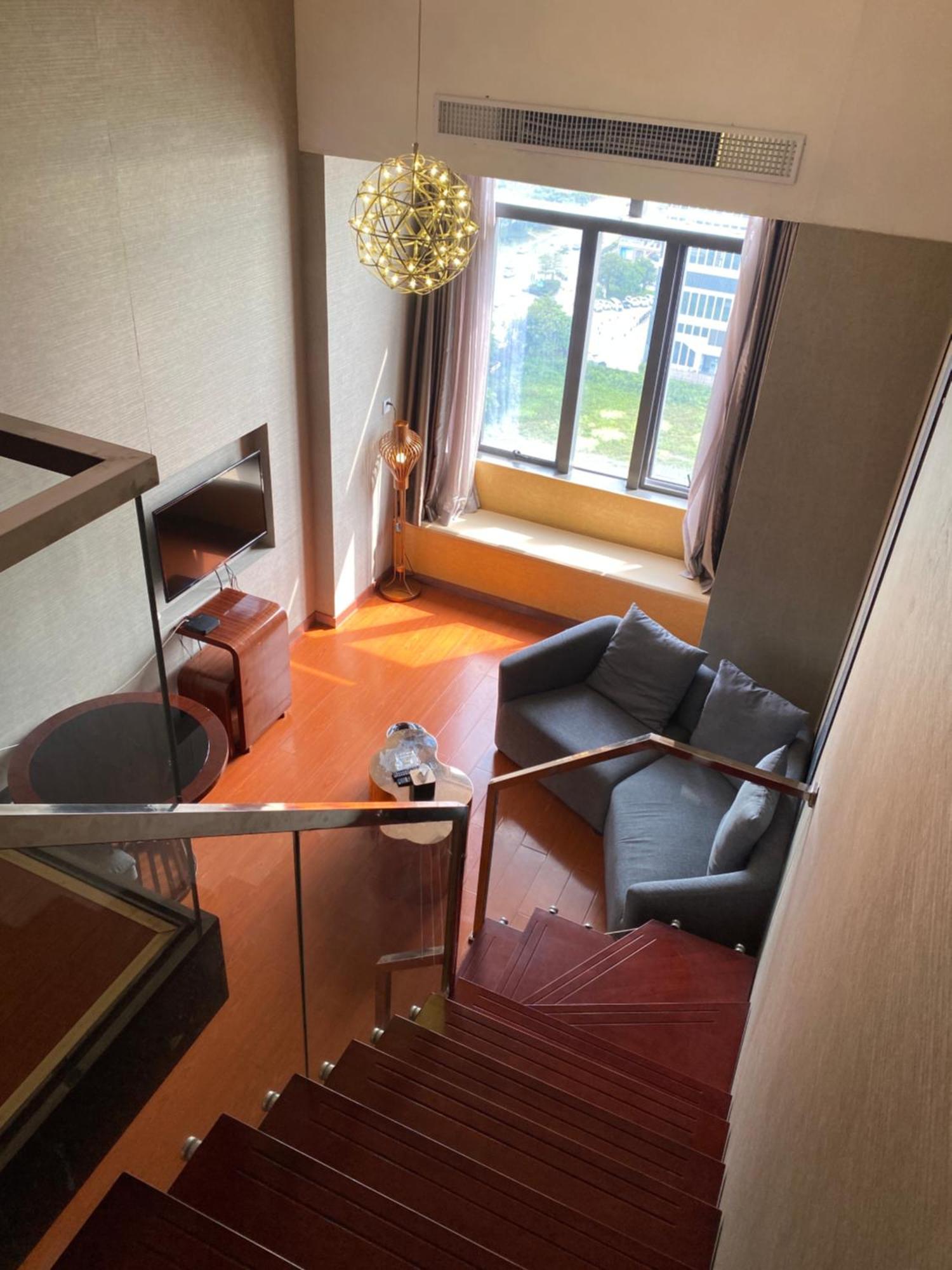 April Fair Duplex Apartment Guangzhou South Railway Station Ao Yuan Yue Shi Dai Branch Exterior foto