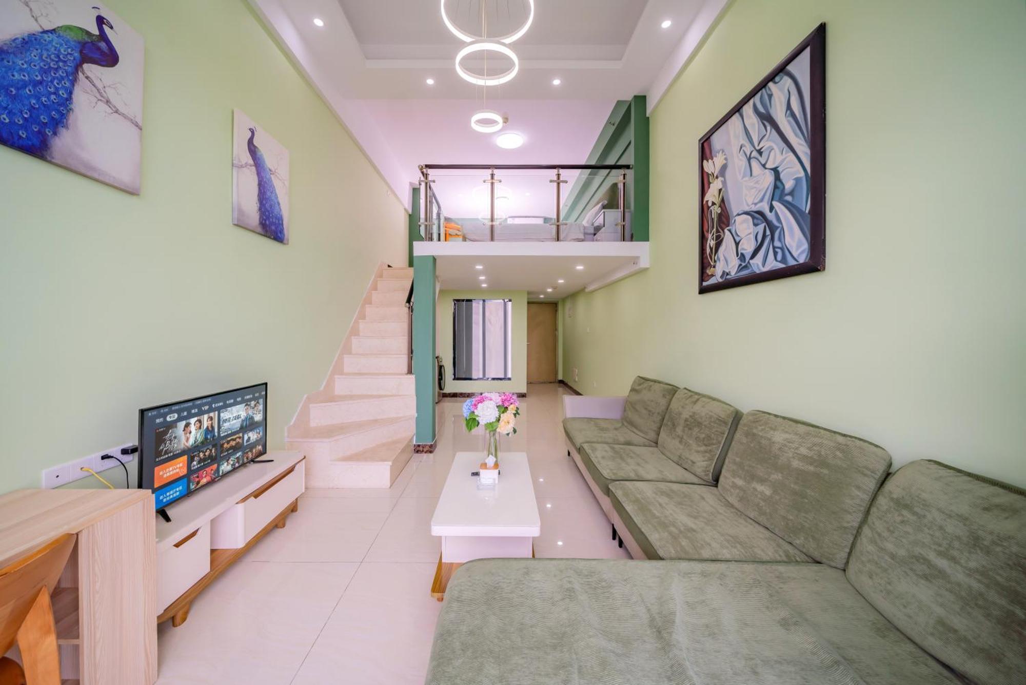 April Fair Duplex Apartment Guangzhou South Railway Station Ao Yuan Yue Shi Dai Branch Exterior foto
